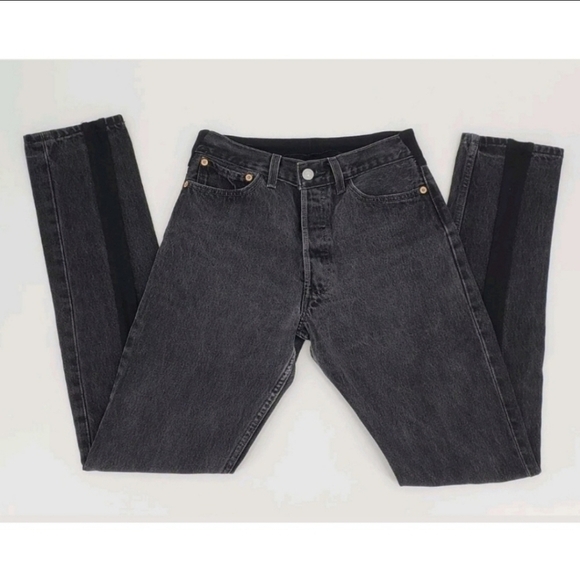 The Reformation ALTERED Black 501 Levis Jeans - Picture 2 of 8